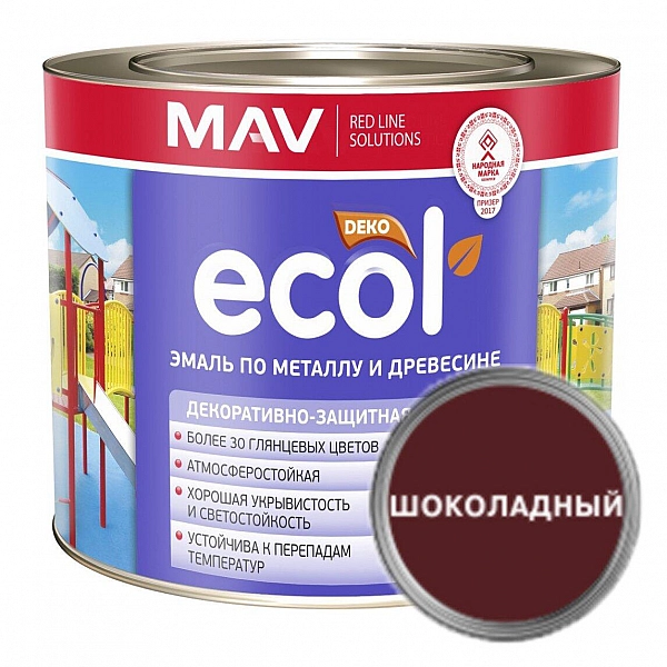 Эмаль Mav Ecol ПФ-115 2.4 л шоколадная