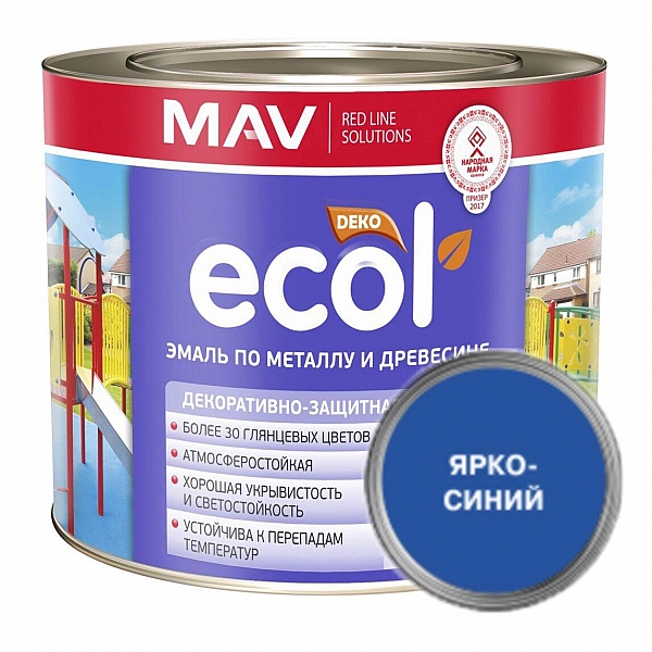 Эмаль Mav Ecol ПФ-115 2.4 л ярко - синяя