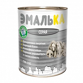 Эмаль Mav ПФ-115С Эмалька 0.9 л серая