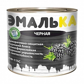 Эмаль Mav ПФ-115С Эмалька 2 л черная