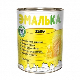 Эмаль Mav ПФ-115С Эмалька 0.9 л желтая