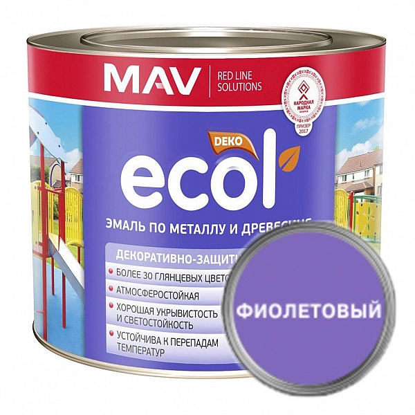 Эмаль Mav Ecol ПФ-115 2.4 л фиолетовая