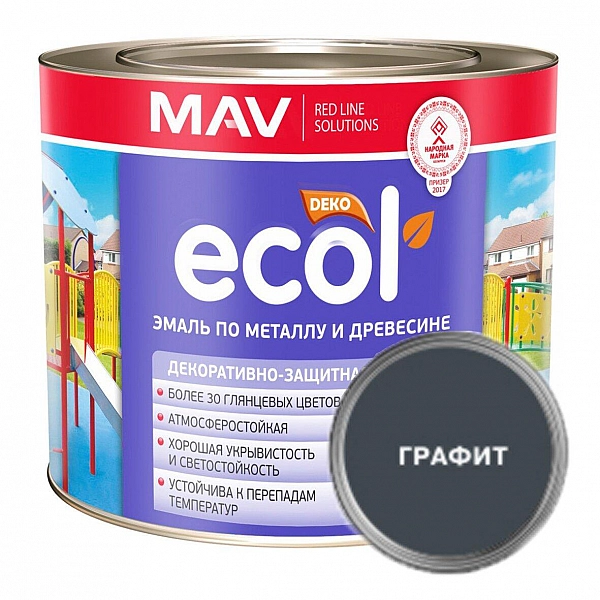 Эмаль Mav Ecol ПФ-115 2.4 л графит