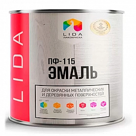 Эмаль Lida ПФ-115 2 кг темно-серая