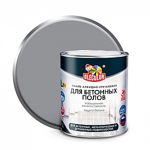 Эмаль Olecolor для бетонных полов 2.7 кг серый. Изображение - 2