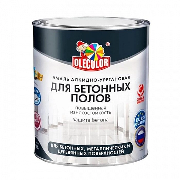 Эмаль Olecolor для бетонных полов 2.5 кг серый