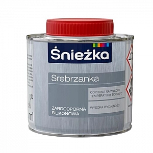 Эмаль термостойкая Sniezka Srebrzanka до 500°С 0.5 л серебристая