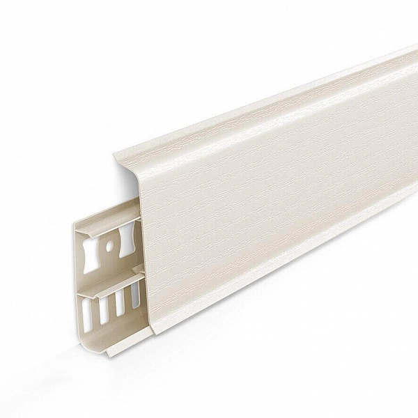 Плинтус напольный Ideal Deconika 033 Кремово-белый 2200*85*22 мм