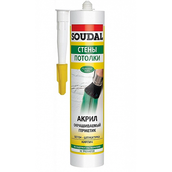 Герметик акриловый Soudal 280 мл белый