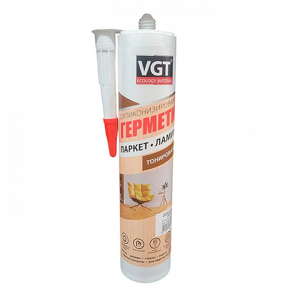 Герметик акриловый VGT силиконизированный 0.4 кг береза