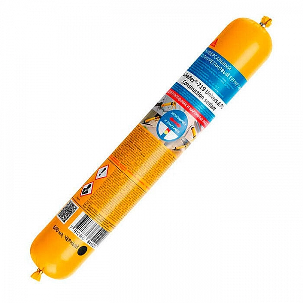 Герметик полиуретановый Sika Sikaflex-719 Universal PU универсальный 600 мл черный