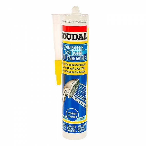 Силикон санитарный Soudal Кухни Ванные 280 мл бесцветный