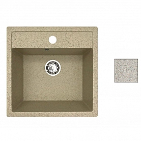 Мойка из кварцевого песка Belevors Rio темно-бежевый с сифоном 510*505 мм