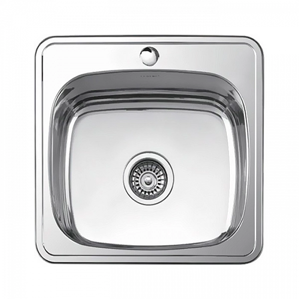 Мойка из нержавеющей стали Ledeme L94848 глянцевая в комплекте с сифоном и креплением 480*480 мм