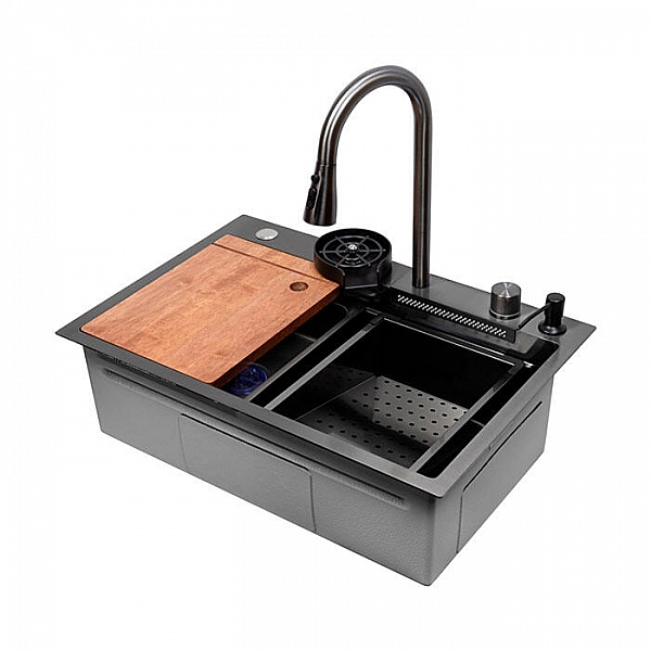 Мойка из нержавеющей стали Arfeka Eco AR Black PVD Nano 680*450 мм