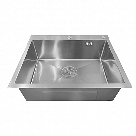 Мойка из нержавеющей стали Asteria A6050S сатин 600*500 мм + дозатор жидкого мыла Asteria A01S сатин. Изображение - 2