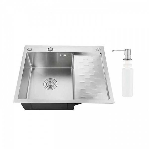 Мойка из нержавеющей стали РМС MRK-6350L с правым крылом с дозатором