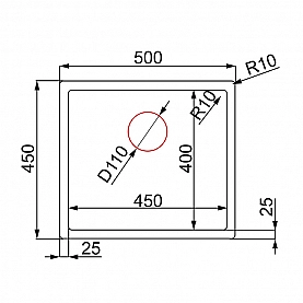 Мойка из нержавеющей стали Asteria A5045NB нано блэк 500*450 мм. Изображение - 5