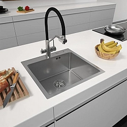 Мойка из нержавеющей стали Arfeka Eco AR Satin Decor Millet Grains 500*500 мм. Изображение - 5