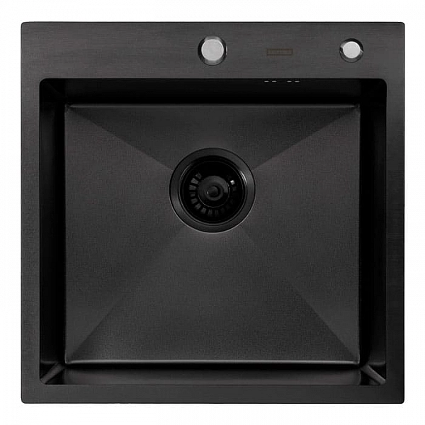 Мойка из нержавеющей стали Arfeka Eco AR Black PVD Nano Decor Volcanic Rock 500*500 мм