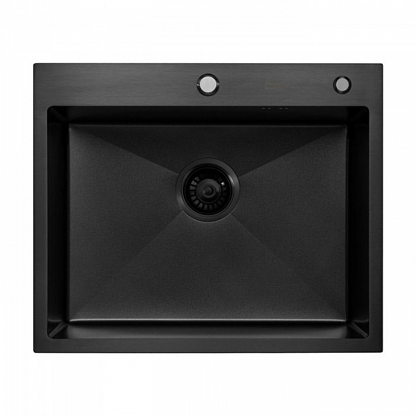 Мойка из нержавеющей стали Arfeka Eco AR Black PVD Nano Decor Volcanic Rock 600*500 мм