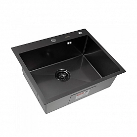 Мойка из нержавеющей стали Arfeka Eco AR Black PVD Nano Decor Volcanic Rock 600*500 мм. Изображение - 1