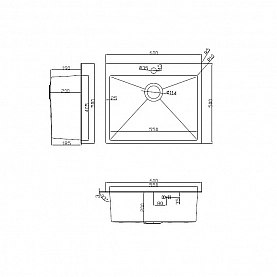 Мойка из нержавеющей стали Asterix Gold Decor 600*500 мм + дозатор жидкого мыла + коландер. Изображение - 9