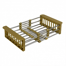 Мойка из нержавеющей стали Asterix Gold Decor 600*500 мм + дозатор жидкого мыла + коландер. Изображение - 7