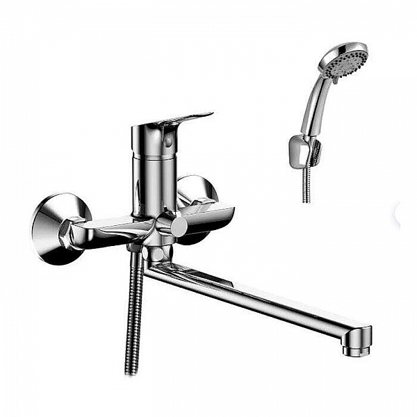 Смеситель Rossinka RS29-33 одноручный 35 мм с плоским изливом 350 мм хром