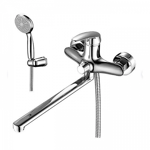 Смеситель Lemark Linara LM0451C универсальный с плоским изливом 300 мм дивертор с керамическими пластинами хром