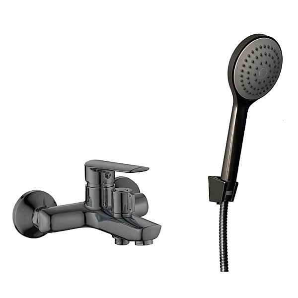 Смеситель Esko Lagos Gun Metal LG54GM с коротким изливом с лейкой