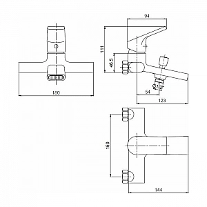 Смеситель Esko Ontario ON 54 короткий излив без аксессуаров. Изображение - 2