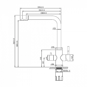 Смеситель Esko Kitchen K24 R-излив с подключением к фильтру. Изображение - 2