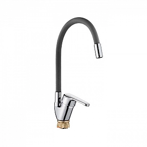 Смеситель Ledeme L4132-9 с серым силиконовым изливом