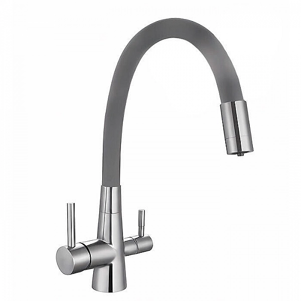 Смеситель Esko Coral CL 03 G с подключением к фильтру нержавеющая сталь серый
