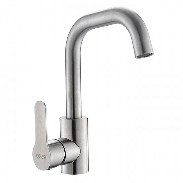 Смеситель Esko Orlando OL26M поворотный нержавеющая сталь