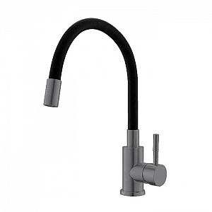 Смеситель Esko Snake K44Grafit гибкий излив черный