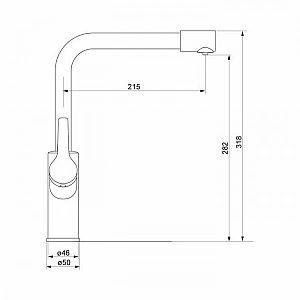 Смеситель Damixa Merkur 710771000 хром. Изображение - 3