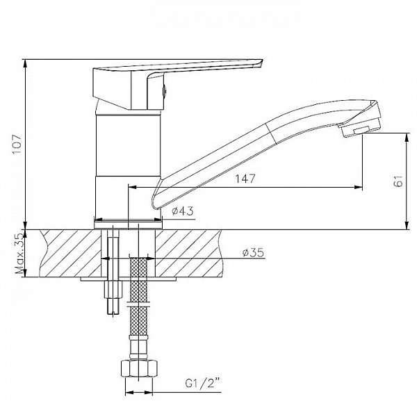 Смеситель Voda Splash SPL15