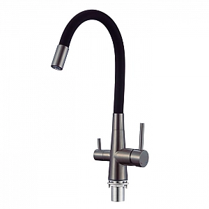 Смеситель Esko Coral CL03GMB с подключением к фильтру графит/черный