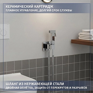 Смеситель Lauter Mild 21LT071CH с гигиеническим душем. Изображение - 1