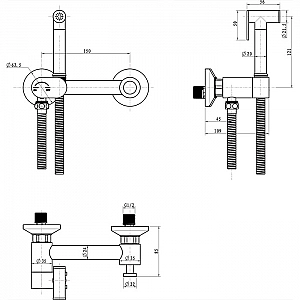 Смеситель Lauter Sano 21LT1291CH с гигиеническим душем. Изображение - 5