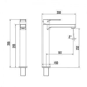 Смеситель Lemark Plus Grace LM1509C высокий монолитный хром. Изображение - 2