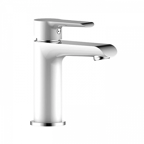 Смеситель Rossinka W35-12 одноручный 35 мм хром/белый