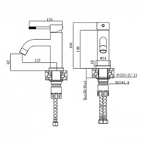 Смеситель Voda Vessel VSL26MGM темно-серый. Изображение - 1