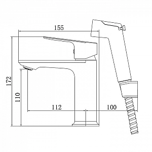 Смеситель Voda Shore SHR27H с гигиеническим душем. Изображение - 1