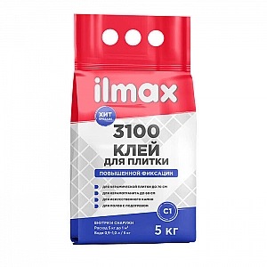 Клей для плитки ilmax 3100 повышенной фиксации 5 кг