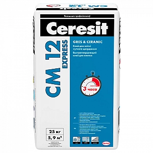 Клей для плитки Ceresit CM12 Express 25 кг