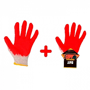 Перчатки рабочие EGA 6221 Protect2u dziane R10+Перчатки рабочие EGA 8296 Protect2u red line R10