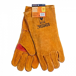 Краги спилковые Startul ST7138 пятипалые усиленные на подкладке размер 14